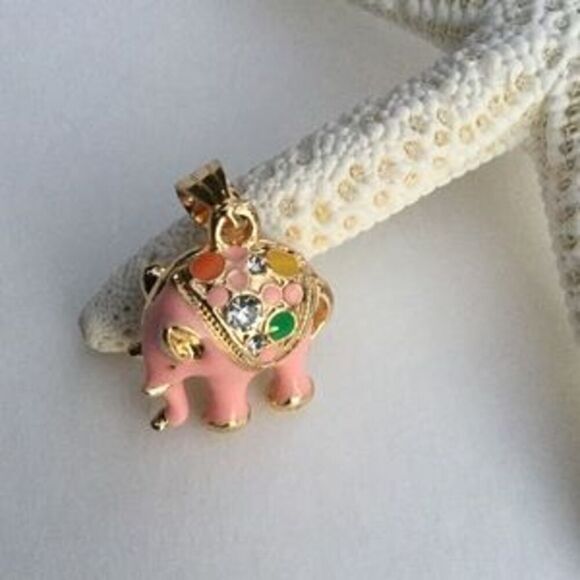 Pink Elephant Pendant - Picture 1 of 5